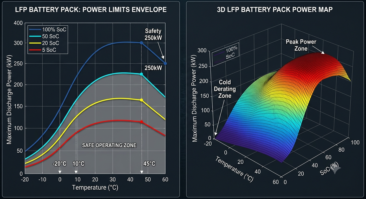 Battery current limits - operational envelope