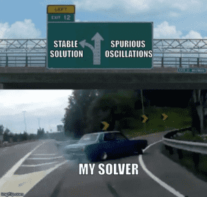 Stable vs oscillatory solutions